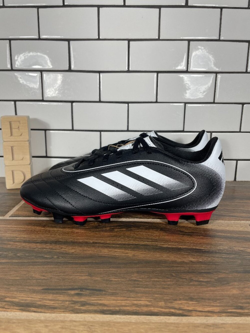 adidas Goletto IX FG MG Soccer Shoes Mens 6.5 Black White Futbol Cleats NEW